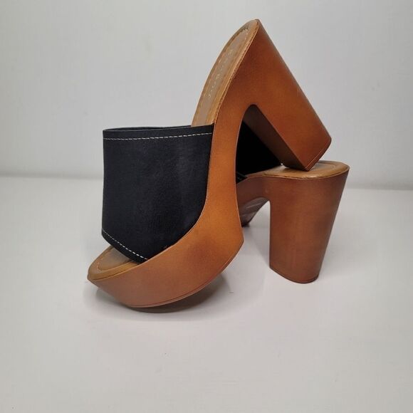 Bamboo black platform sandal - Picture 9 of 9